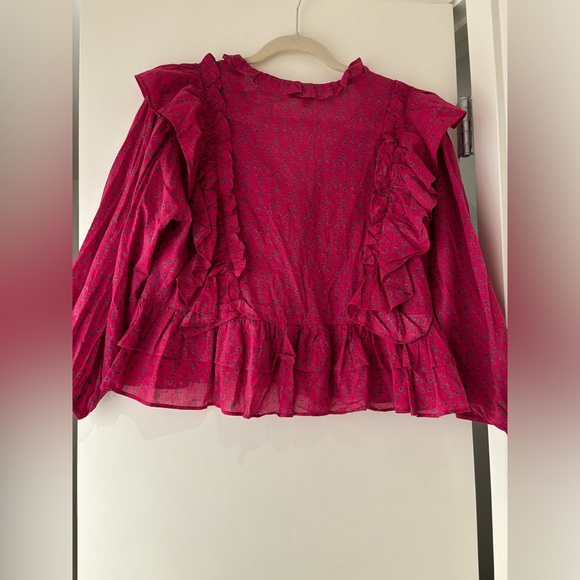 Something Navy Audrey Floral Blouse - Picture 5 of 6